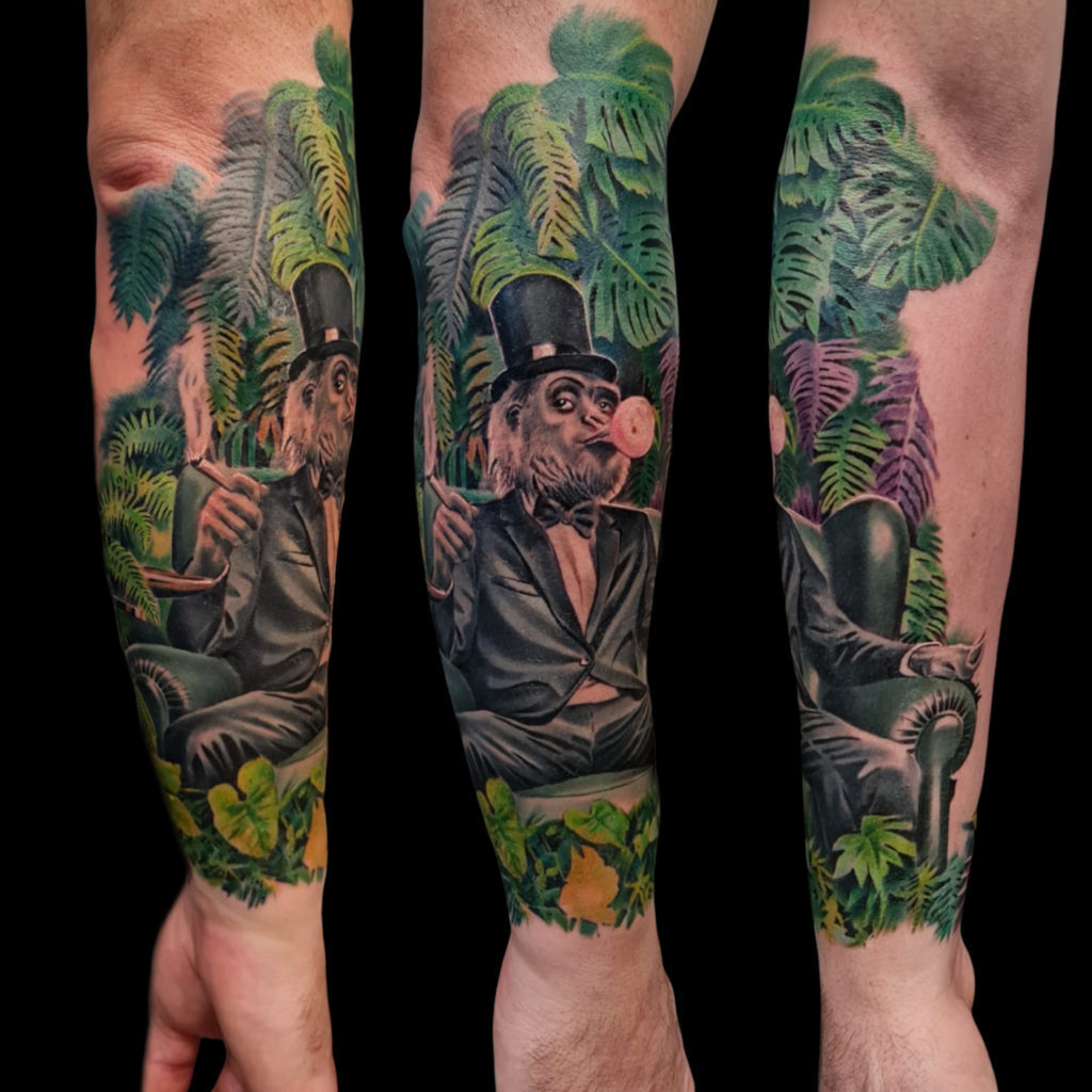 monkey-jungle-full-color-tattoo